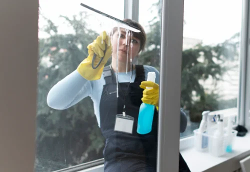 Nettoyage de vitres intérieures et extérieures à la Framboisière